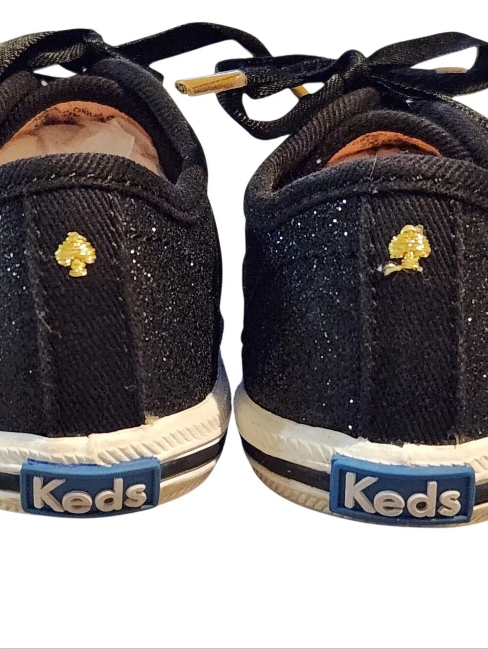 Kate Spade X Keds Black Glitter Crib Sneakers Baby ✨